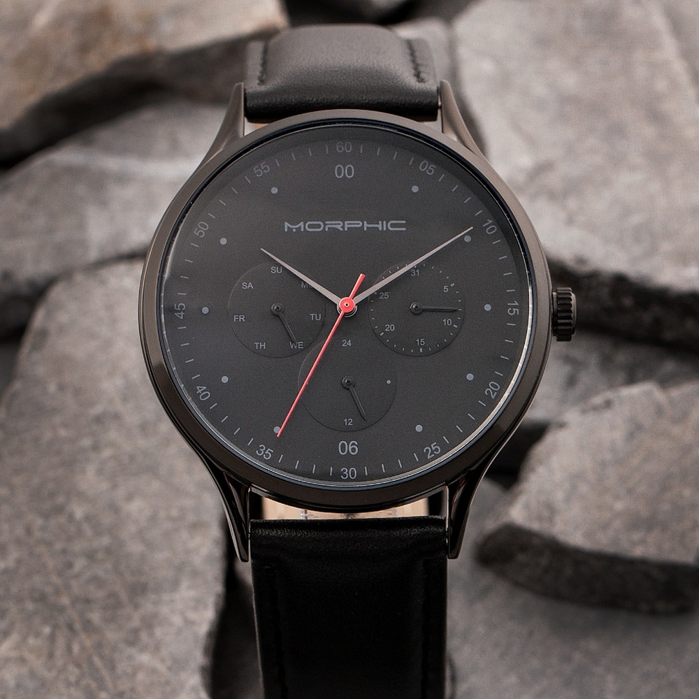 MPH6507 NWT Men's Leather Band Watch